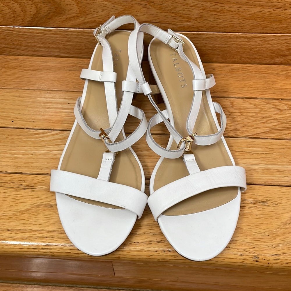 Talbots White Strappy Sandals